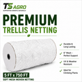 TS Agro - Heavy Duty Garden Plant Support Netting, 5x750ft